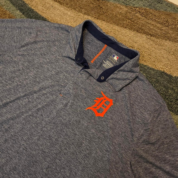 mlb Other - Grey and orange Detroit Tigers polo shirt #baseball